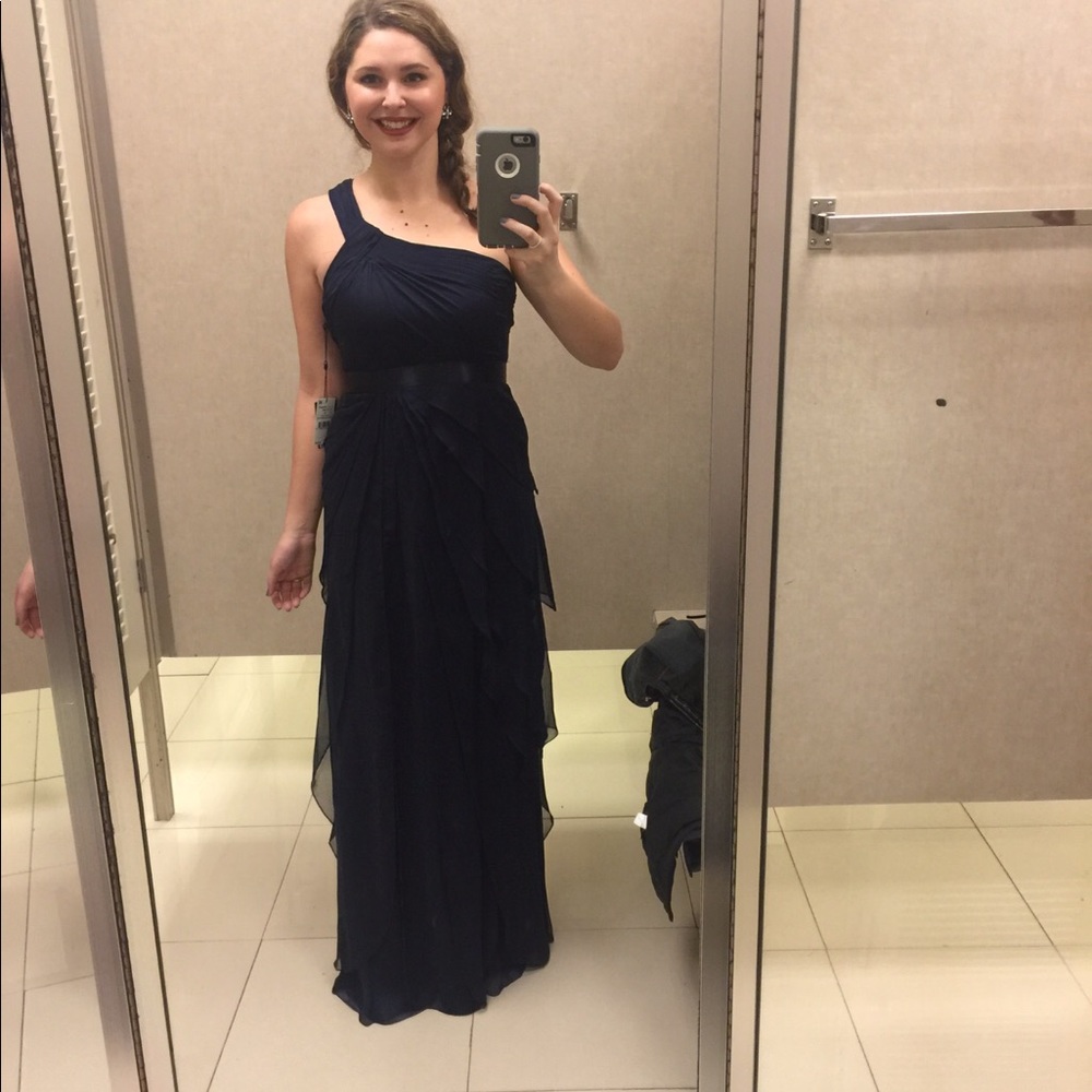 🔥Sale🔥Navy Adrianna Papell Bridesmaid Dress Long